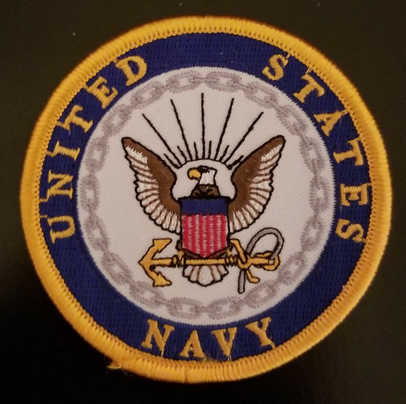 Us Navy 3 Inch Round Patch - New Design - Made In The Usa!