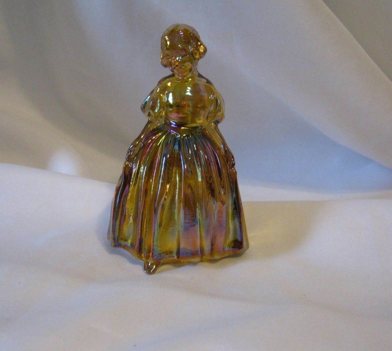 Wheaton Glass Marigold Carnival Southern Belle Woman Dress Paperweight Figurine