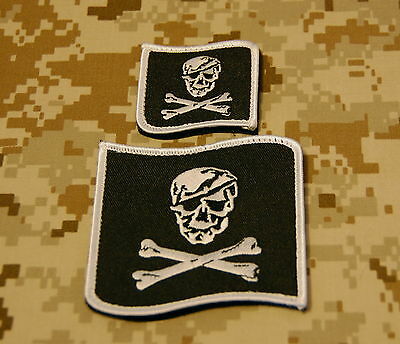 Nswdg Blue Squadron Embroidered Uniform Patch Set Nswdg B&w Seal Team 6 Devgru