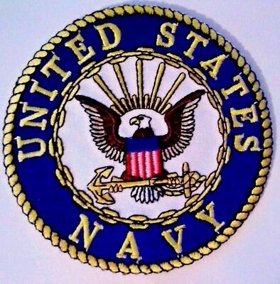 U.s. Navy Patch 3" Iron On Or Sewn On