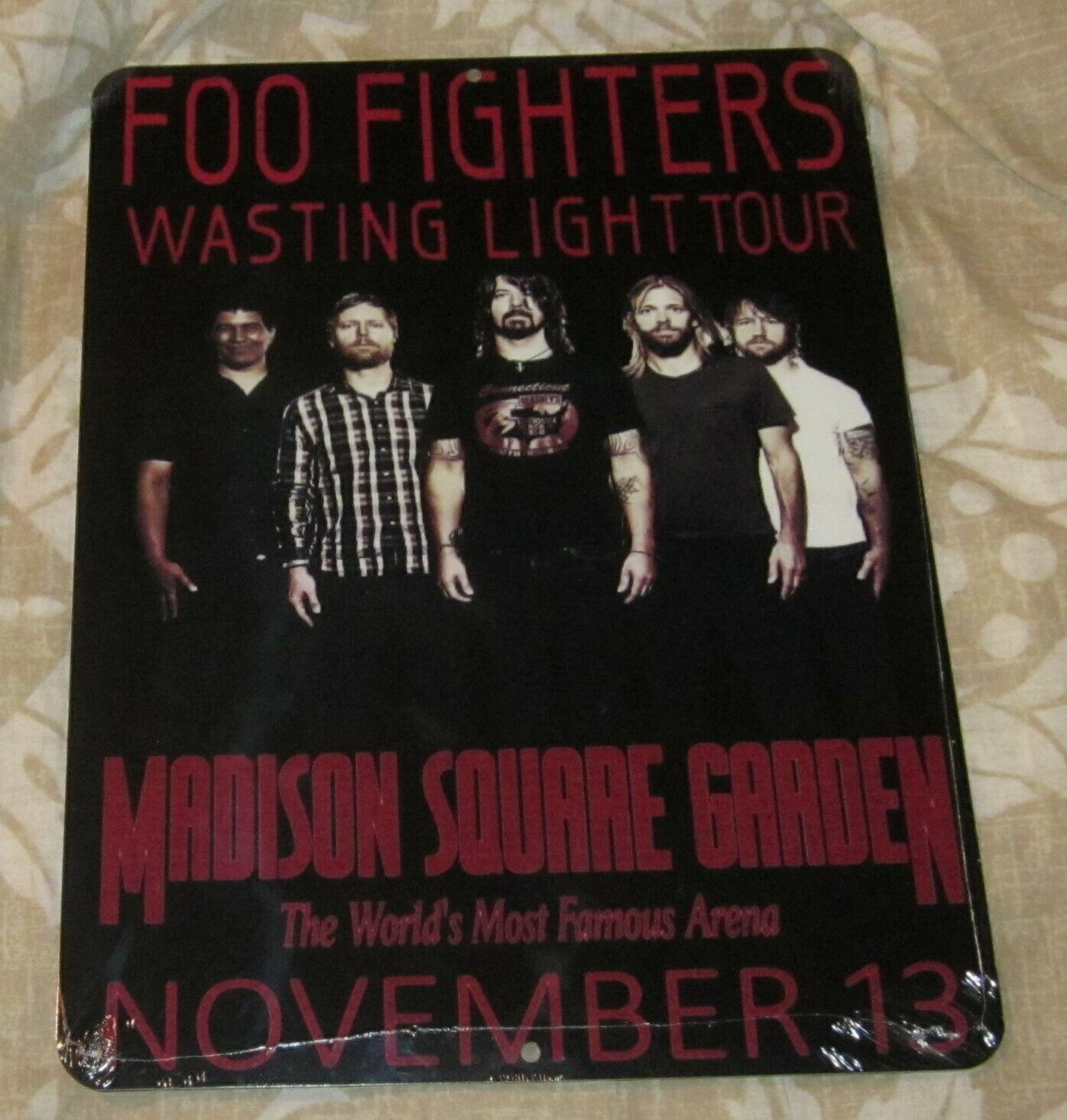 Foo Fighters 2011 Madison Square Garden 9"x12" Custom Aluminum Concert Sign
