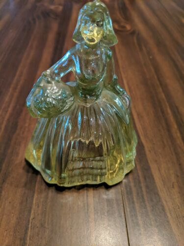 Yellow Glass Southern-belle/victorian-lady Figurine