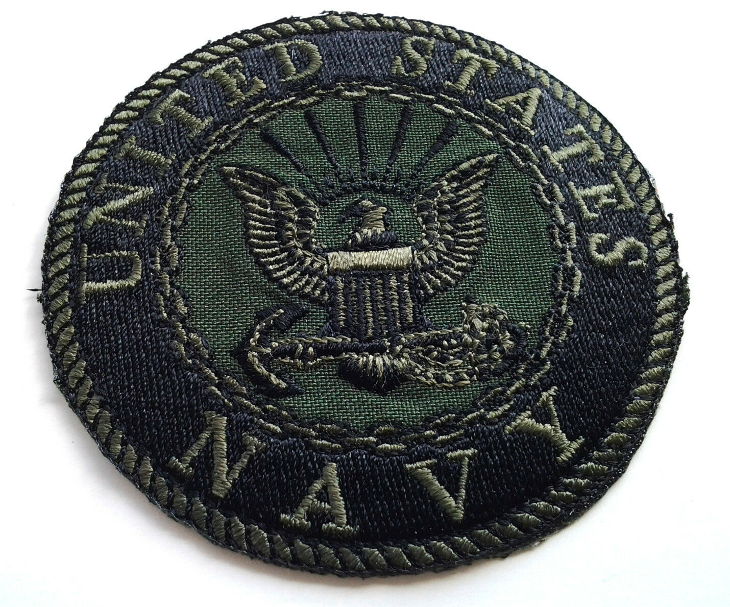 United States Navy Subdued (3-1/8" Rd) Military Biker Patch Pm0896 Ee T