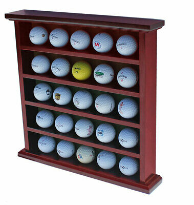 Golf Ball Display Case Wall Cabinet, No Door,  Holds 25 Balls, Gb25-mah